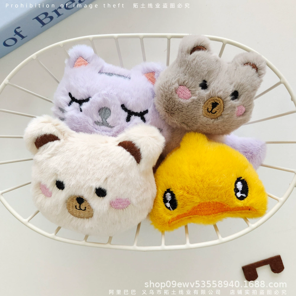 Плюшевый значок в стиле мультфильма B.Duck, аксессуар, зажим для волос, подвеска, котёнок, с маленькими медведями, ручная работа