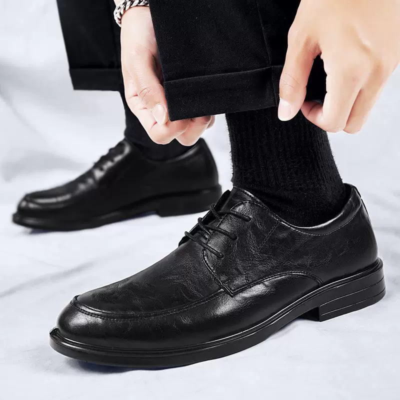 2305-New leather shoes business casual leather shoes Married groom men's shoes cross-border
