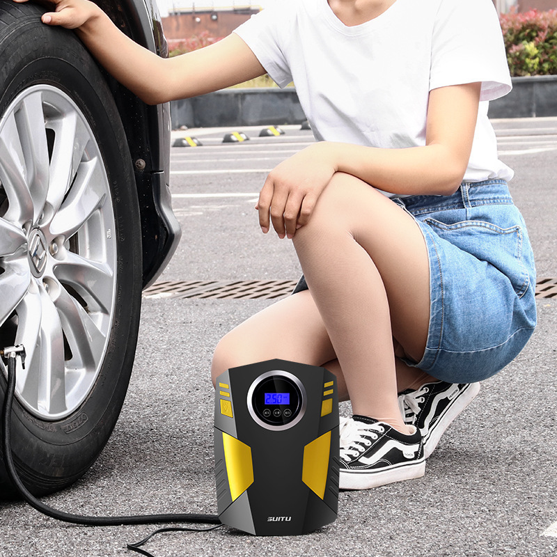 Cross-Border Multifunctional Car-Mounted Electric Air Pump, High-Power Portable 12V Car Lighting Tire Inflator