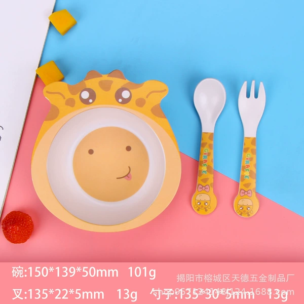Styling bowl-giraffe+fork spoon