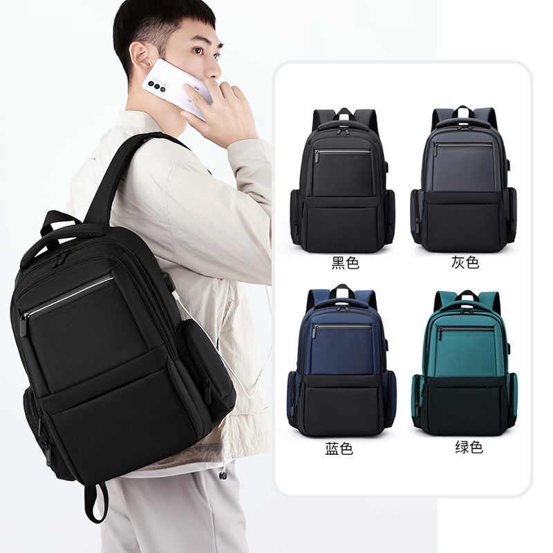 Otoño de gran capacidad nueva mochila interfaz USB mochila de viaje de viaje colgante tracción bolsa de viaje portátil