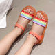 Summer Sandals Rainbow Sandals with New Jelly Soft Bottom Sandals for Baby Girls and Children Cross-border Beach Shoes