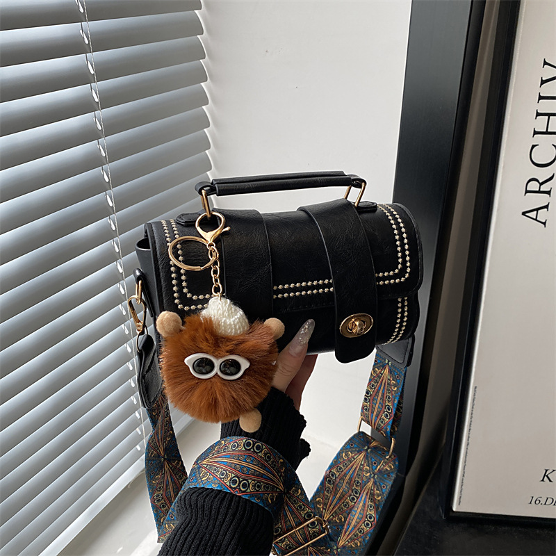 Women's Retro Boston Shoulder Bag, Stylish Cylindrical Handbag_voghion.com
