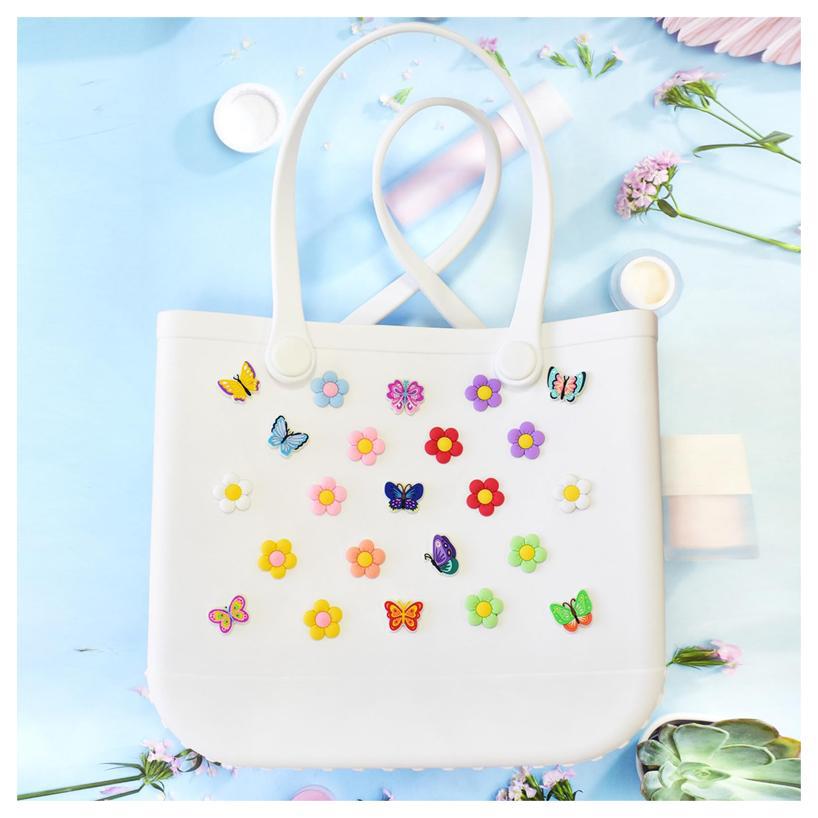 Bola de agujero hebilla bolsa de playa bolsa de bogg joyería colgante playa bolsa de tote plug-in de decoración compatible con simpy sou