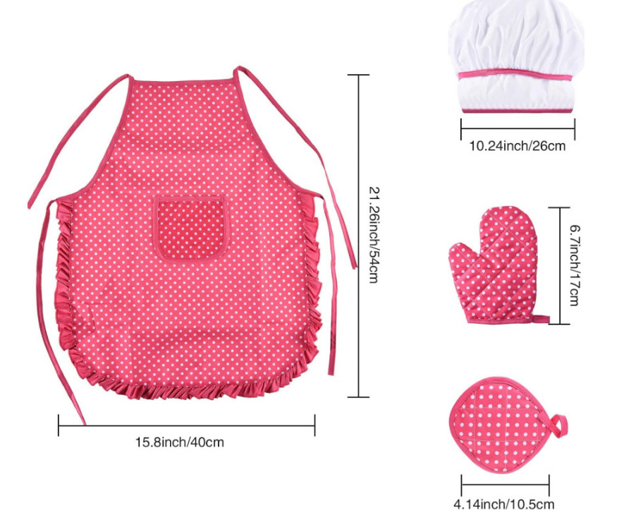 Transfronterizo Amazon ropa para hornear para niños pastel de ropa para hornear delantal herramientas de molde traje de utensilios de cocina conjunto de 11 piezas