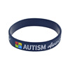 Medical Alert Autism Awareness SUPPORT Auto -closed Silicone Bracelet