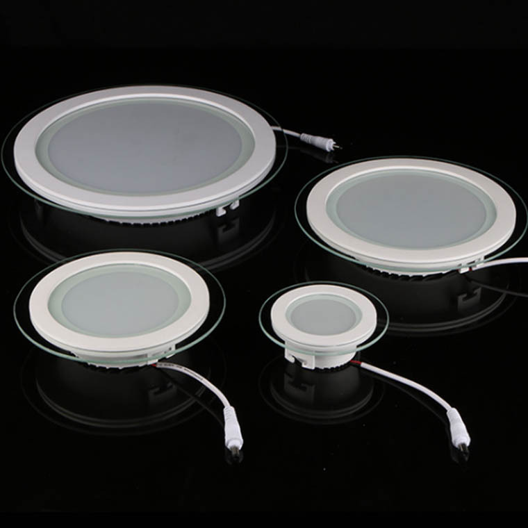 led circular Glass Down lamp Shell 18W circular Glass Panel lights Kit smallpox die-casting Down lamp parts Manufactor