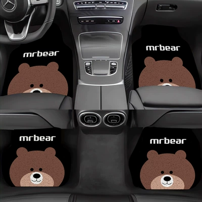 Cute Cartoon Car Decorative Floor Avtomobil döşəmə paspasları - style-2-four-piece-car-set