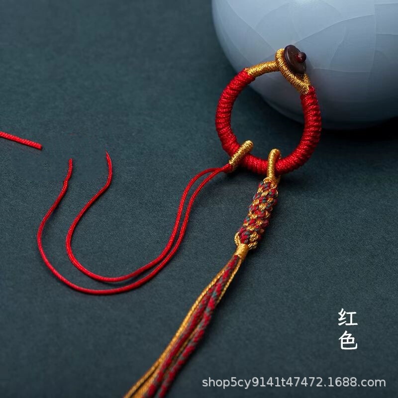 爆款2025金刚结流苏挂件 流苏钥匙扣 半成品手工编织配件批发挂件|undefined