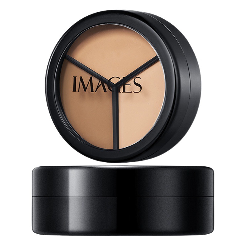 Imagen de belleza corrector de tres colores cubierta mancha acné marcas Círculos oscuros rasgar groove reparación Fundación crema maquillaje al por mayor