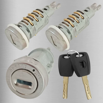 Suitable for Fiat full car lock car Fiat long ignition lock long door lock cylinder 2 key accessories