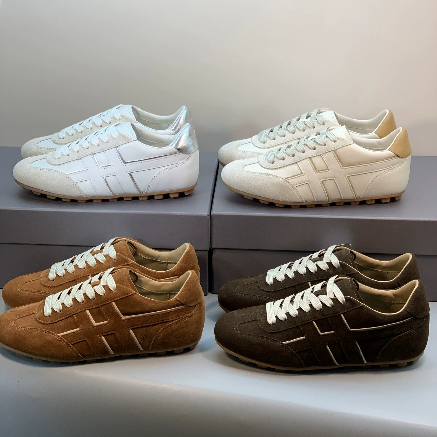 2025 супер популярные балетные туфли для женщин, туфли в стиле ретро Форрест Гамп, женские туфли из натуральной кожи, увеличивающие внутреннюю высоту, белые туфли, классические и универсальные.