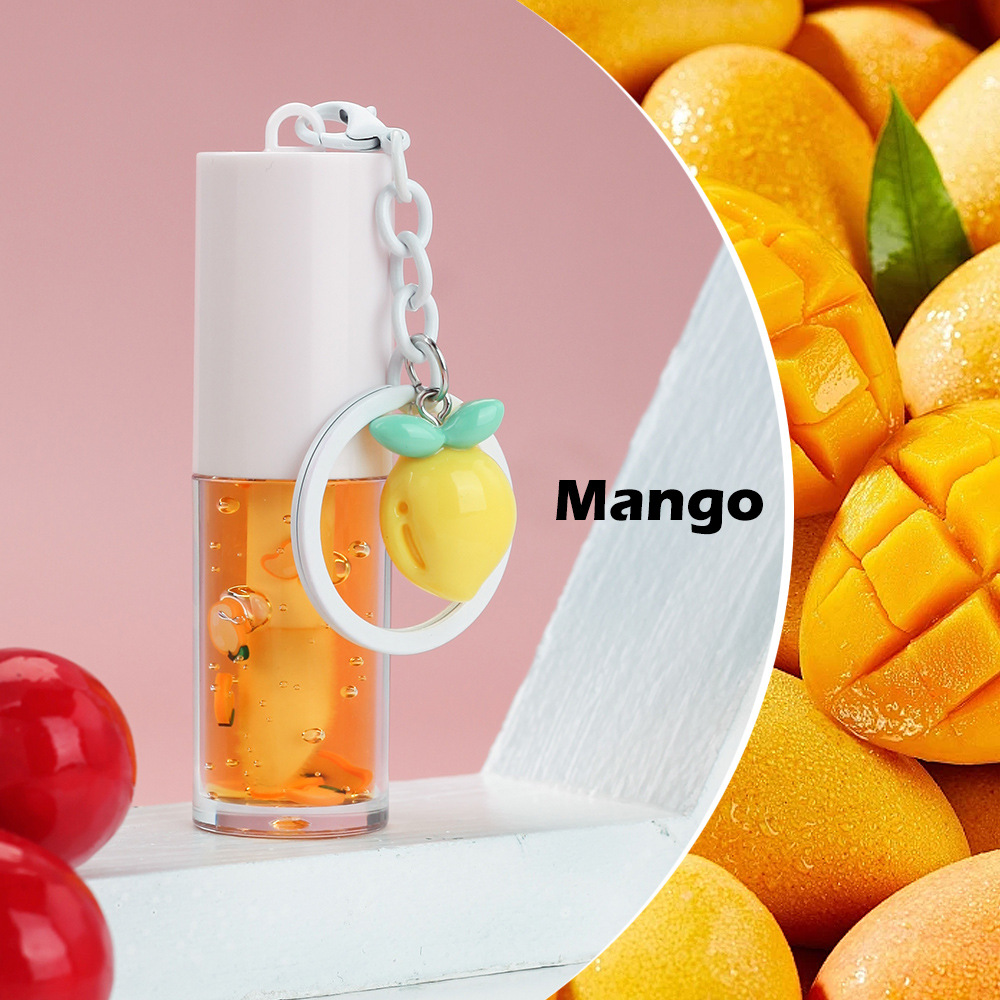 Cute pieza de fruta colgante llavero lubrificante