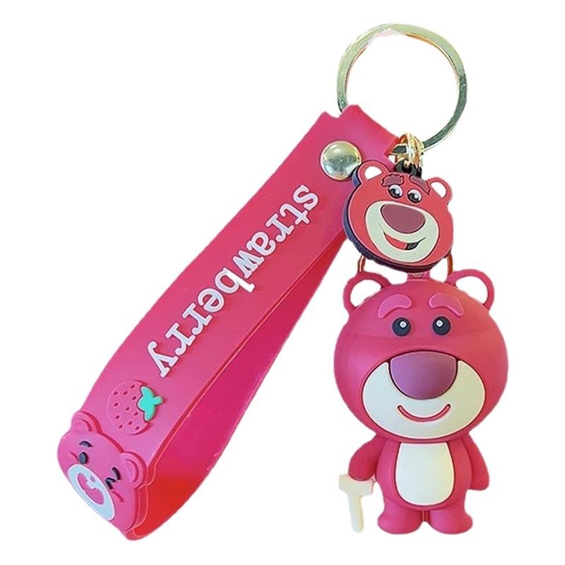 Una variedad de fresa oso llavero implicación muñeca pequeña colgante juguete goma suave juguete historia Navidad regalo Año Nuevo