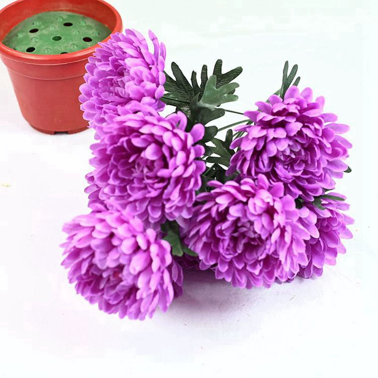 Заводские искусственные цветы оптом искусственные цветы к Qingming Festival траурный цветок 9-головка холодная хризантема искусственные цветы новый шелковый букет