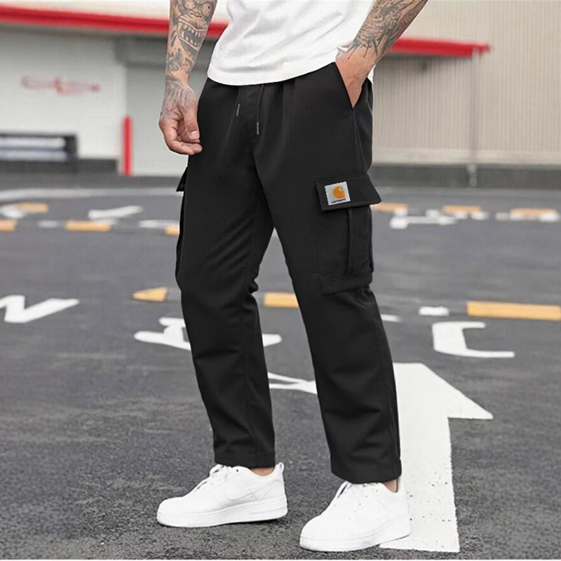 Carhartt Cross-Border Popular Men's New Pocket Print Cargo Pants with Drawstring Casual Style
