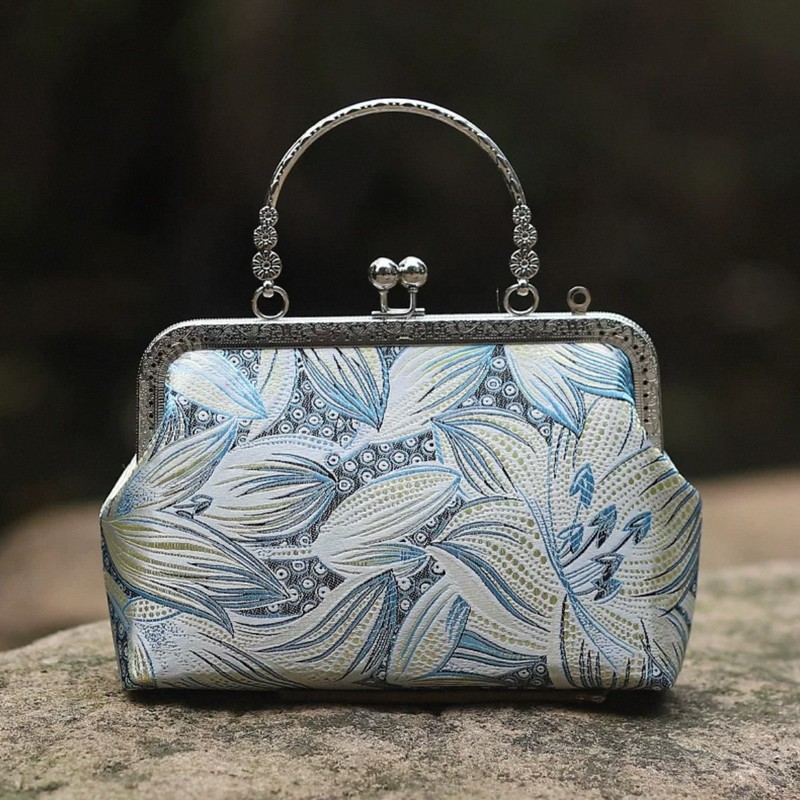中国風刺繍口金バッグdiy材料バッグ新中国式バッグレトロ晩餐カバンハンドバッグ|undefined