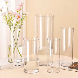 高透明仿真玻璃塑料花瓶食品级插花塑料花瓶高级感植物水培器皿
