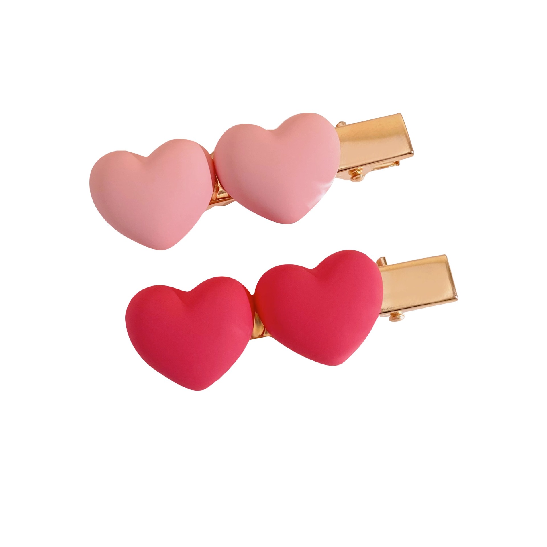 Pink Small Hairpin Sweet Desire Side Clip Cute Girl's Heart Sweet Duckbill Clip Hairpin Bangs Clip Headwear