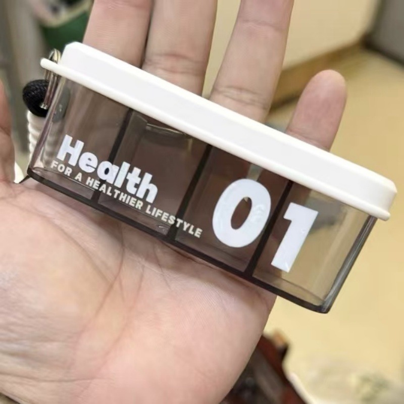 新品分格装ポータブル薬ボックス外出旅行持ち歩きミニ薬ボックスシーリングダスト薬収納|undefined