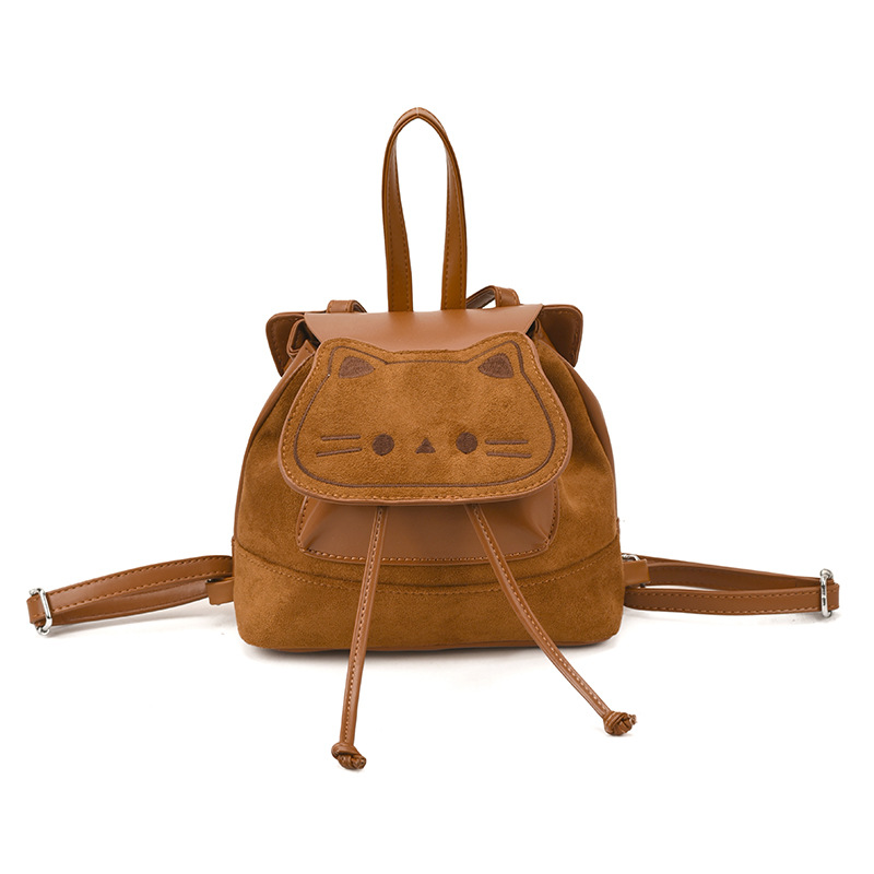Mochila coreana esmerizada para niños y niñas, caricatura lindo gatito, mochila para bebés, nuevo otoño y invierno mochila para niños.