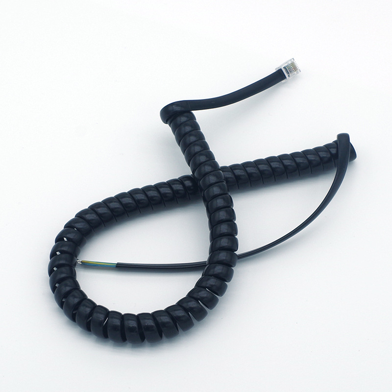 6P6C ��о������ 3m���ȿɶ� PVC���� RJ12�źŴ��䵯���� ��ͭ