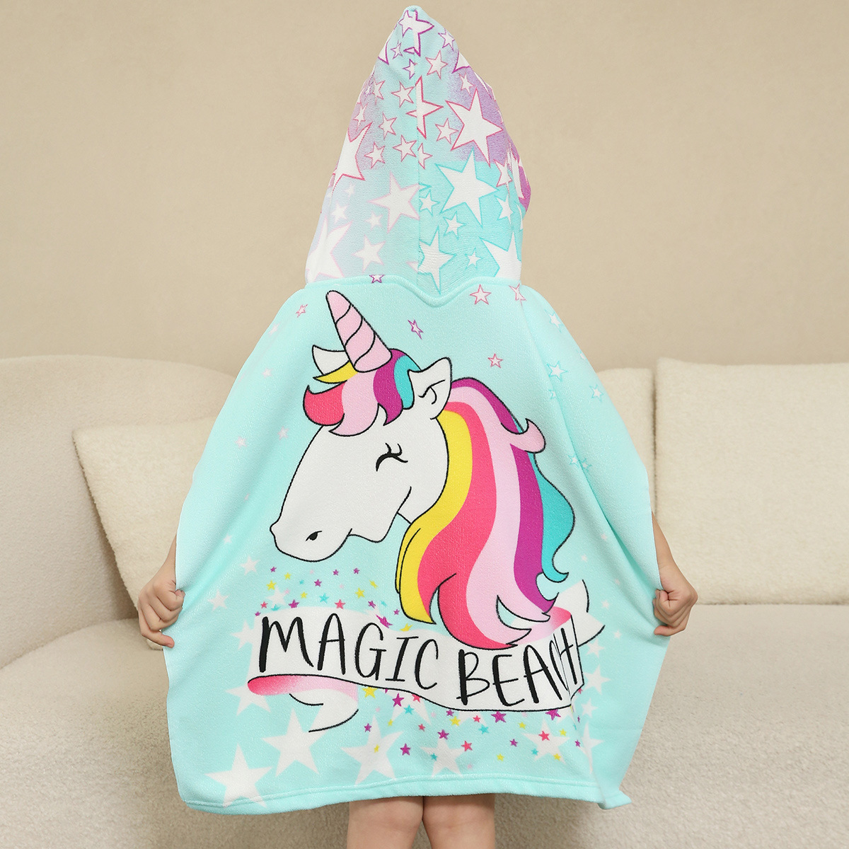 Toallas de baño grandes de microfibra para niños, impresión de patrón absorbente de secado rápido, toallas de playa estampadas, toallas de playa al por mayor