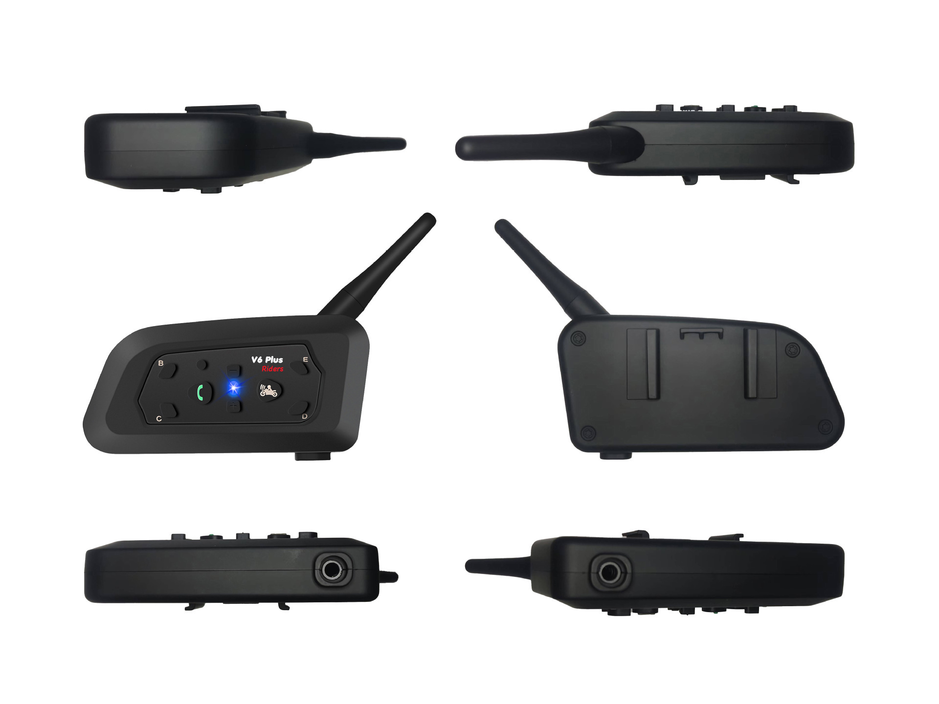 Cross-Border Popular Motorcycle Helmet Bluetooth Headset V6Pro/V6Plus 1500m with Real-Time Network Intercom and Noise Reduction