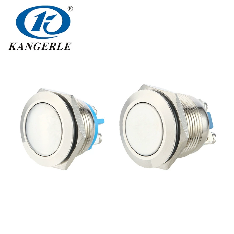 Круглый кнопочный переключатель 19 мм, металлический кнопочный переключатель, винтовая ножка, водонепроницаемый, с самовозвратом, самоблокирующийся, с подсветкой, запуск и остановка
