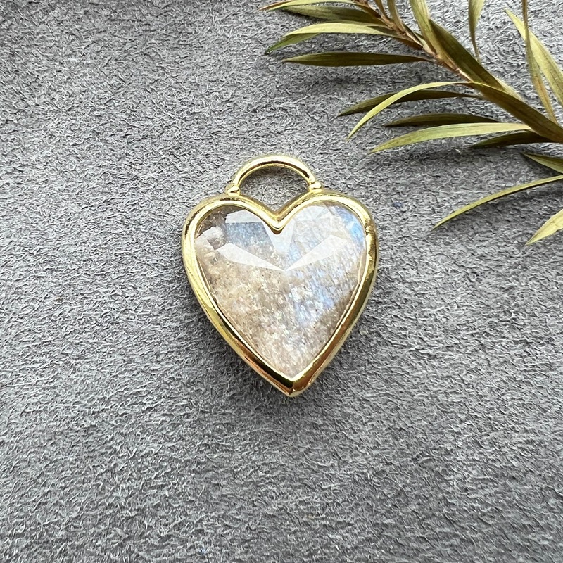 Novelty Heart Shape Natural Stone Wholesale Charms display picture 9