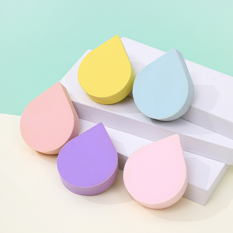 Fábrica personalizada esponja de maquillaje sin látex de polvo de polvo de maquillaje en forma de herramienta de maquillaje seca y húmeda para imprimir logotipo de patrón