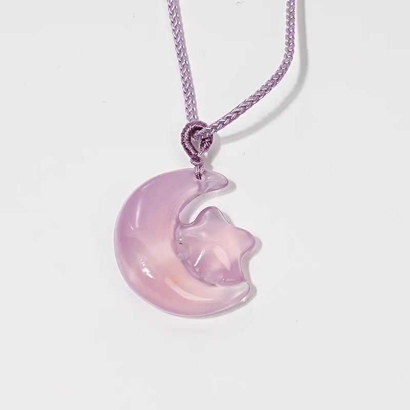 Pink stars and moon (25*22mm)