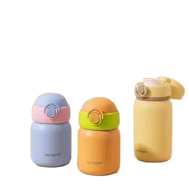 【コントラストカラーの新製品】北鼎ガールズ用弾丸蓋魔法瓶カップ、かわいいウォーターカップ、見栄えの良いステンレス製片手ポータブルカップ|undefined