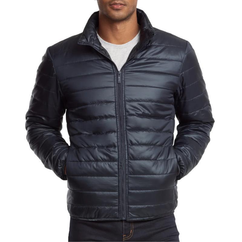Jackets Coats Men's down Jacket with Zipper Pockets Elastic Cuffs