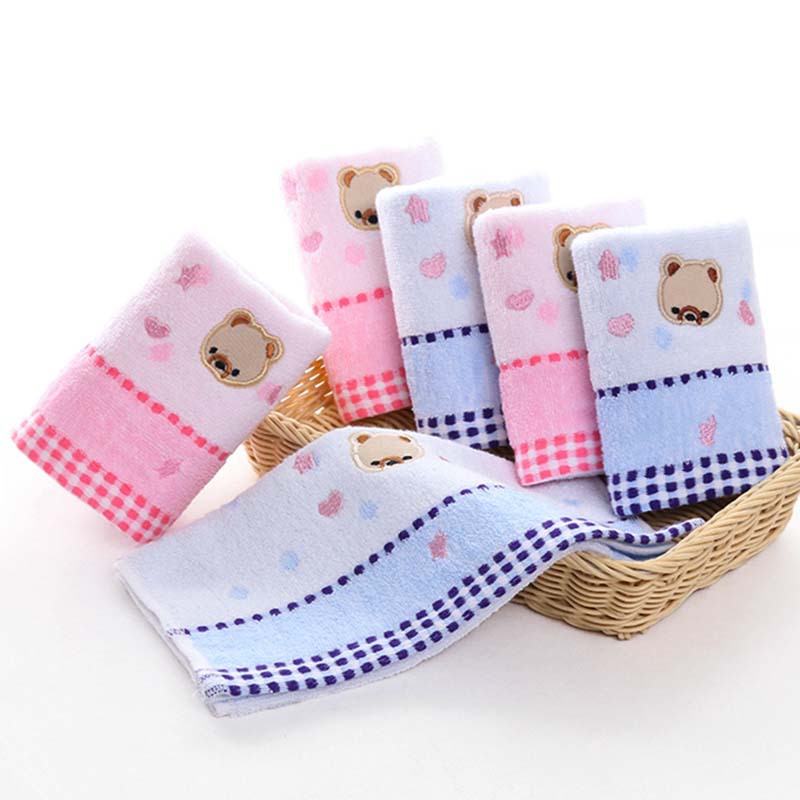 Children's Towel Pure Cotton Wholesale 100% Cotton Kindergarten Soft Polyester Absorbent Thick Gao Yang Factory Face Towel Kids Towel