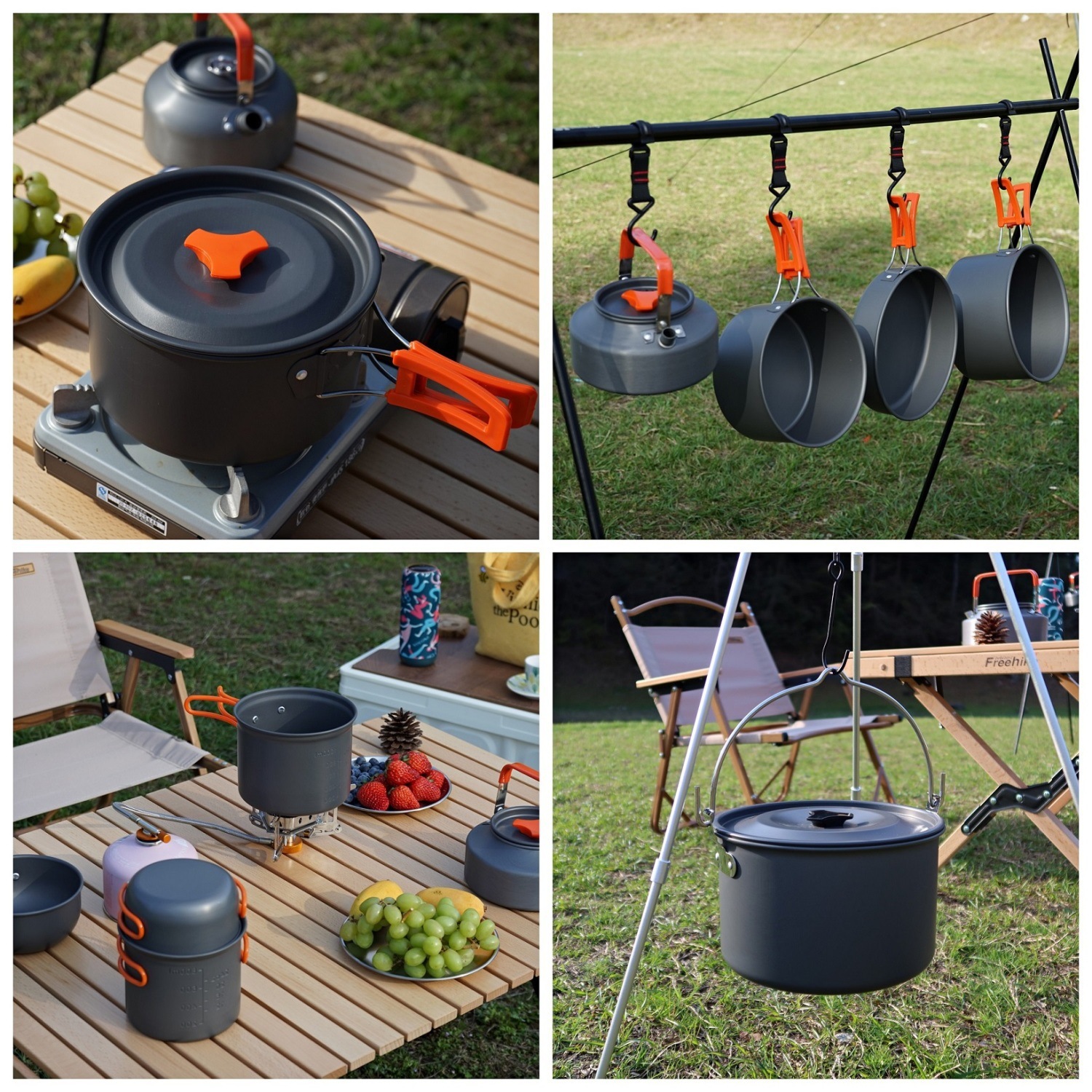 Outdoor Pots, Camping Pots, Camping Cookware, Portable Water Kettle, Frying Pan, Outdoor Stove