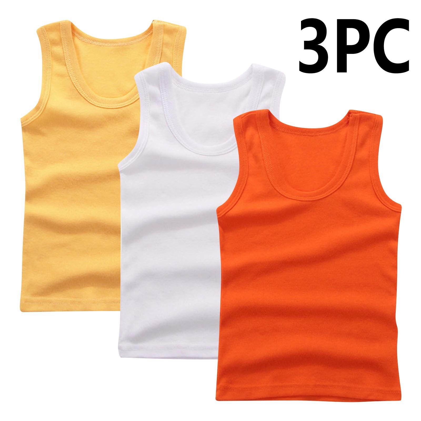 DK Tank Top-Orange+White+Yellow