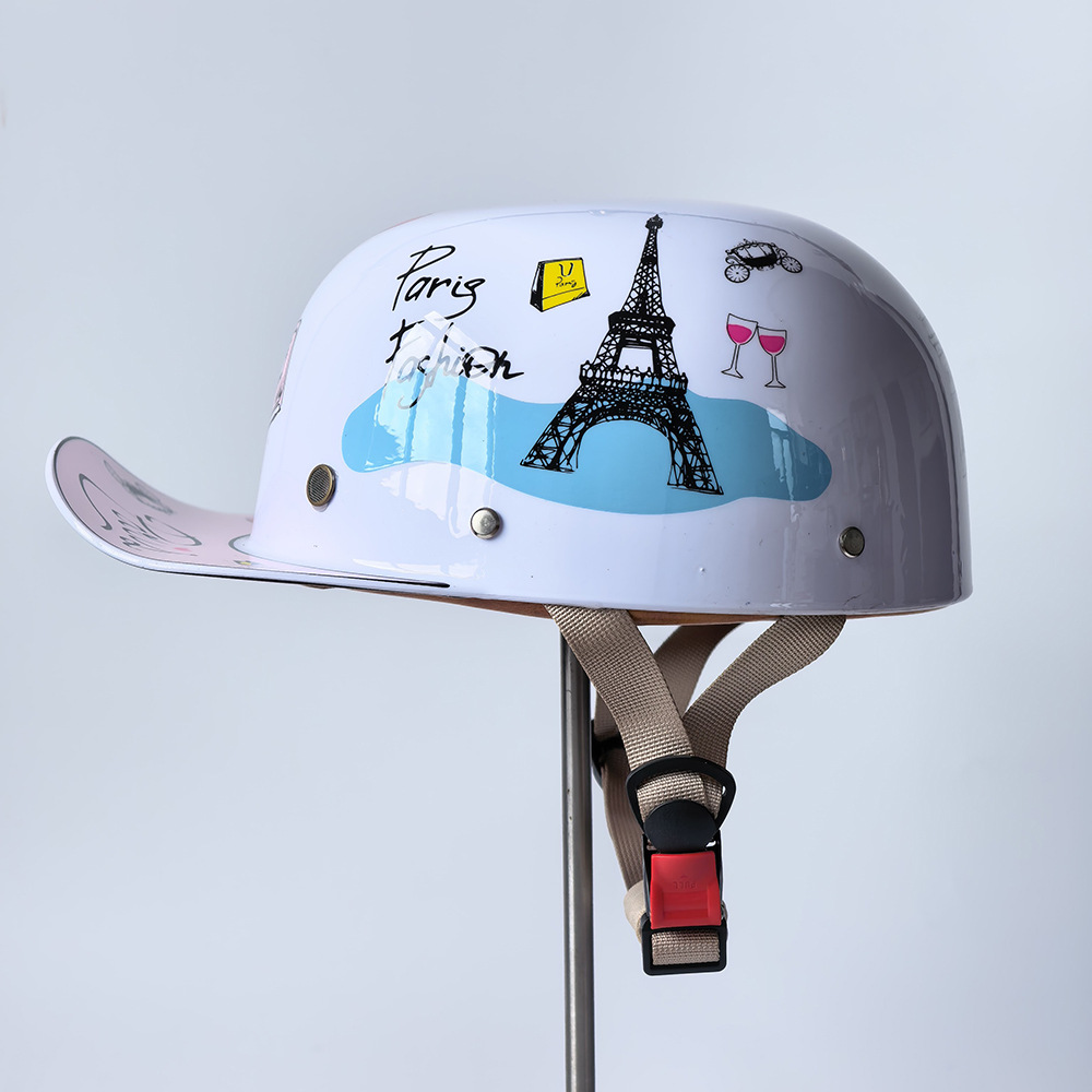 Motorcycle helmet, electric vehicle helmet, riding safety helmet, unisex half helmet 305