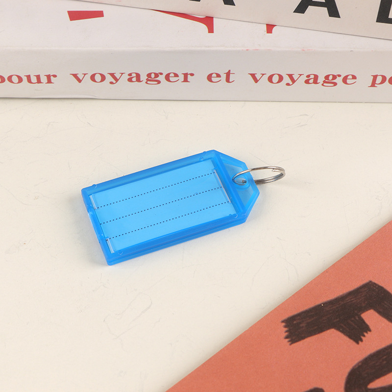 Claves de plástico PP de color plegable etiqueta de etiqueta de equipaje etiqueta de hotel número de etiqueta de marca llavero