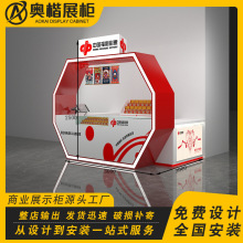 定制新款体育彩票柜台货架产品销售桌收银吧台彩票玻璃展示柜子