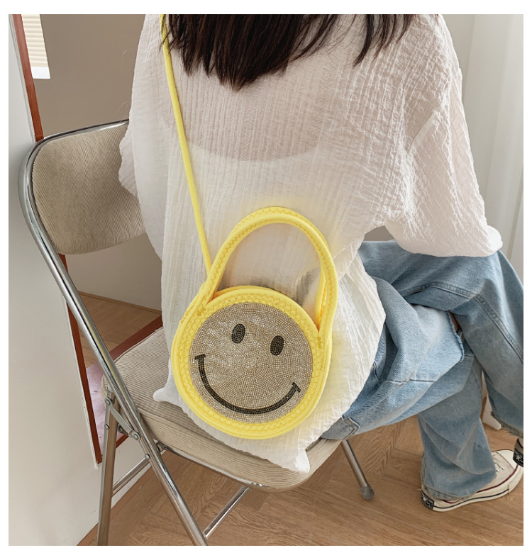 new smiling face shoulder female cute cotton linen small round fashion messenger bag 191865cmpicture3