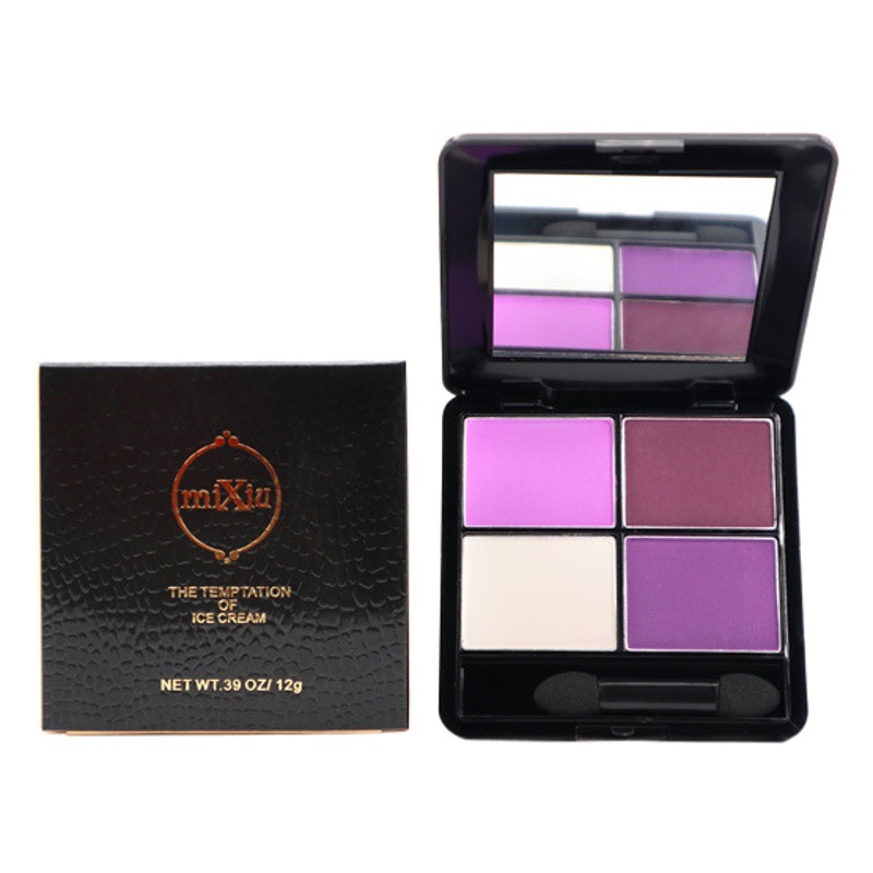 Rice repair four-color full matte earth color eye shadow plate durable waterproof sweat-proof novice beginner student unisex