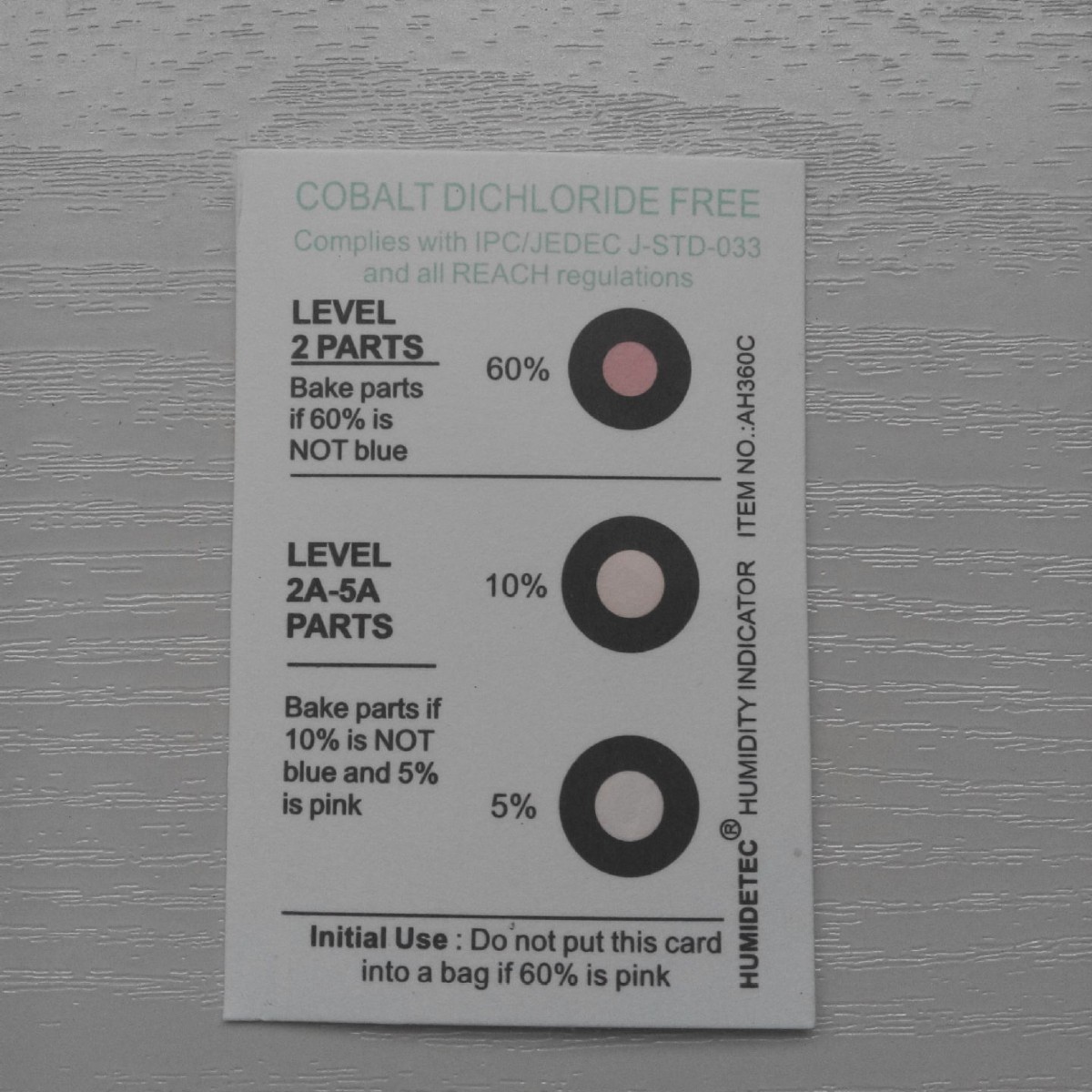 【指示卡】三点式湿度指示卡51060,湿度指示卡,双色湿度指示卡