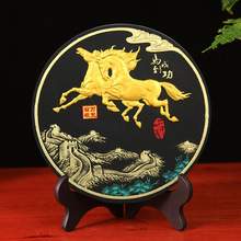 马年商务会议春节开门红礼品活性炭雕工艺品电视柜摆件马到成功