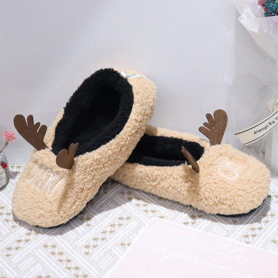 customized winter Plush Coral Floor socks keep warm non-slip floor Shoes and socks lovely Cartoon sleep Boat socks lady