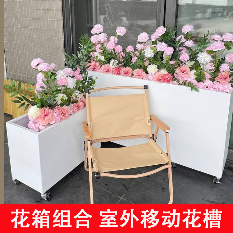 201ステンレス製植木鉢 304長方形プランター バルコニー柵 鉄製プランター 市街地園芸 庭園用フラワーボックス|undefined