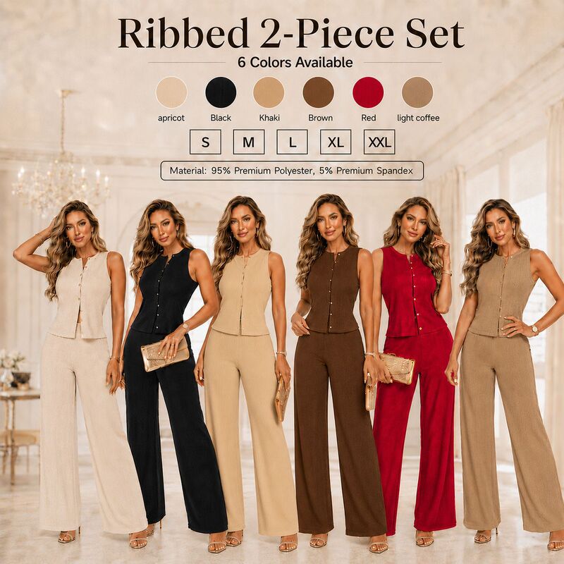 7202 sleeveless designer top paired with straight-leg pants two-piece set, business style casual suit, fashionable and versatile 7202 sleeveless designer top paired with straight-leg pants two-piece set, business style casual suit, fashionable and versatile