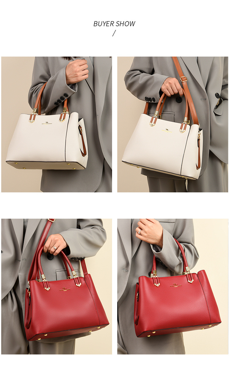 Square Shape Women's Medium Composite Cowhide Genuine Leather Solid Color Vintage Style Classic Style Square Zipper Crossbody Bag