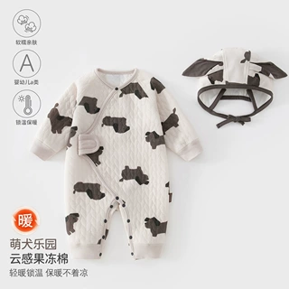 婴儿衣服a类棉秋冬季宝宝连体衣新生儿爬服保暖和尚服安阳婴童装