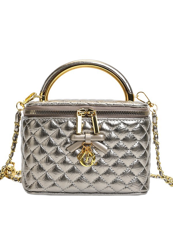 Bolso de mujer de verano bolso de maquillaje de diamante portátil bolso cuadrado de mano sensación de alto lujo ligero bolso de cadena versátil